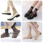 20 Pairs Women's Sheer Ankle Socks - Nude & Black