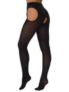 LiiYii Women's Black Cutout Tights and Leggings