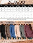 Zeagoo 3 Pack Long Sleeve Casual Shirts for Women Crewneck Basic Tee Tops Loose Fit Fall Fashion 2024