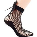 K BKVAVA Women's Lace Fishnet Ankle Socks, 3-Pack