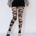 Mrotrida Women's Ripped Gothic Punk Tights