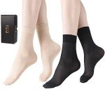Fitu 12 Pairs Soft Sheer Ankle Tights