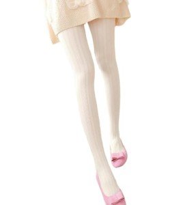 Women's Heart Print Tights for Winter Wear