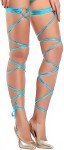 Light Blue Metallic Leg Wraps for Women