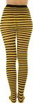 ToBeInStyle Plus Size Black/Yellow Striped Hosiery