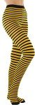 ToBeInStyle Plus Size Black/Yellow Striped Hosiery