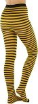 ToBeInStyle Plus Size Black/Yellow Striped Hosiery