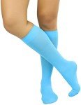 Turquoise Knee High Opaque Warm Socks for Women