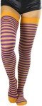 ToBeInStyle Women's Striped Thigh High Stockings