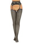 LiiYii Women's High Waist Lace Sheer Pantyhose