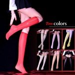 Leesuo Women's Sheer Knee High Glossy Stockings