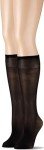 Plus Size Sheer Support Knee High Stockings 3-Pack