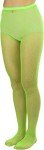 Glittery Neon Green Fishnet Pantyhose - One Size