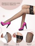 Tisancy 6 Pairs Thigh High Fishnet Stockings