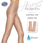 Hanes Women's Silky Sheer Control Top Hosiery