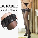 Lace Top Thigh High Socks - 2 Pairs