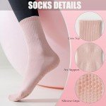 Non-Slip Grip Socks for Women (4 Pairs)
