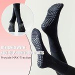Non-Slip Grip Socks for Women (4 Pairs)