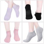 Non-Slip Yoga Socks for Women - 5 Pairs