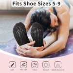 5 Pairs Non-Slip Yoga and Pilates Grip Socks