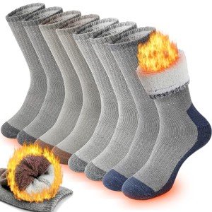 Cozy Merino Wool Hiking Socks - 4 Pairs