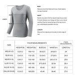 4-7 Pack Long Sleeve Shirts for Women,Moisture Wicking Shirts Long Sleeve Workout Tops for Women V Neck Hiking T-Shirts, 7 Pack Watermelon Red,green,purple,navy,dark Red,light Grey,dark Grey, Medium