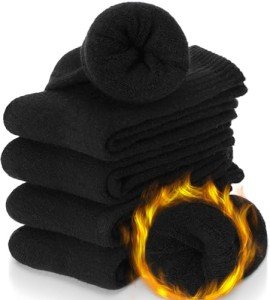 Cozy Merino Wool Thermal Socks for Women - 5 Pairs