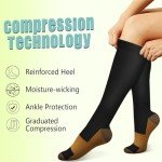 8 Pairs Copper Compression Socks for Active Women