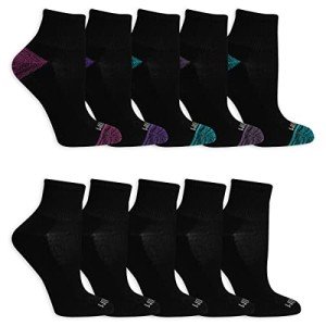 Fruit of the Loom Women's Cushioned Ankle Socks - 10 Pack