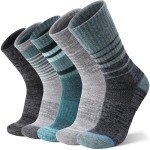 Cozy Merino Wool Hiking Socks - 5 Pairs