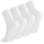 4 Pairs Non-Slip Grip Yoga Socks for Women