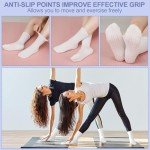 4 Pairs Non-Slip Grip Yoga Socks for Women