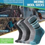 Cozy Merino Wool Hiking Socks - 5 Pairs