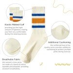 American Trends Women's Retro Striped Crew Socks 5-Pack