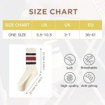 American Trends Women's Retro Striped Crew Socks 5-Pack