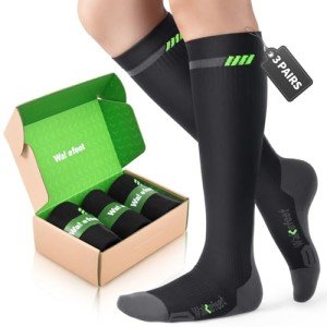 3 Pairs of 20-30mmHg Compression Socks for Relief