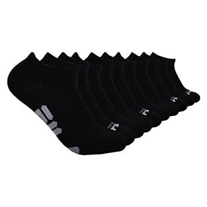 Fila Women's No Show Socks - Black Multi (10 Pack)