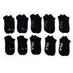 Fila Women's No Show Socks - Black Multi (10 Pack)
