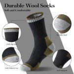 5 Pairs Merino Wool Hiking Socks for Winter