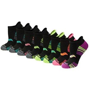 Saucony Women's Athletic Socks - 8 Pairs Black