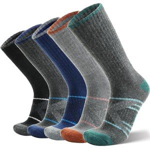 Cozy Merino Wool Socks for Winter Hiking - 5 Pairs