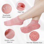 4 Pairs Women's Non-Slip Pilates Grip Socks