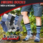 Cozy Merino Wool Hiking Socks for Women (5 Pairs)