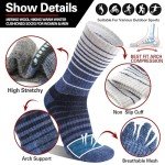 Cozy Merino Wool Hiking Socks for Women (5 Pairs)