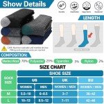 Cozy Merino Wool Socks for Winter Hiking - 5 Pairs
