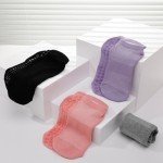 4 Pairs Women's Non-Slip Pilates Grip Socks