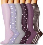 6 Pairs of Women's 15-20 mmHg Compression Socks