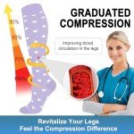 6 Pairs of Women's 15-20 mmHg Compression Socks