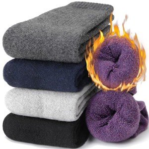 Cozy Merino Wool Winter Socks for Women - 5 Pairs