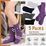 Cozy Merino Wool Winter Socks for Women - 5 Pairs